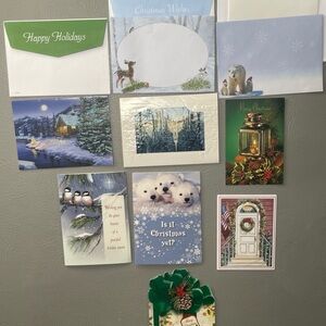 7 Christmas Greeting Cards Bundle + Envelopes NWT